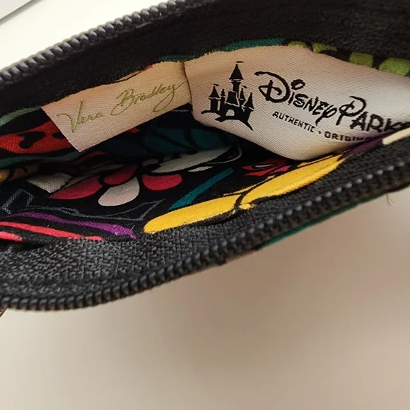 Vera Bradley Teal Floral Quilted ID Keychain Wallet - Picture 4 of 5